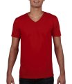 Goedkope T-shirts V hals Gildan softstyle 64VOO rood